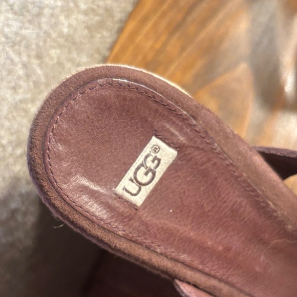 UGG Women's Chocolate Suede Wedges - Picture 4 of 16